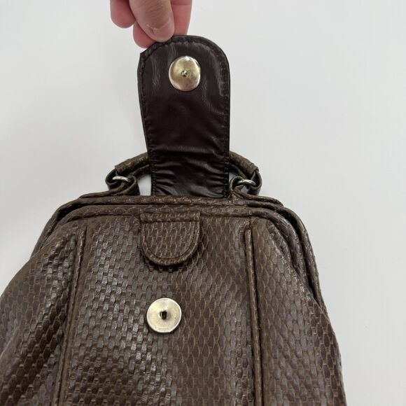 Vintage Brown Structured Top Handle Small Purse - Picture 2 of 7